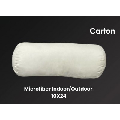 Premium Indoor/Outdoor Pillow 10(inch) x 24(inch) - Neckroll - Carton of 8