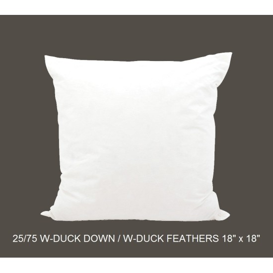 25/75 Duck Down/Feather Inserts 18 (inch) x 18 (inch)