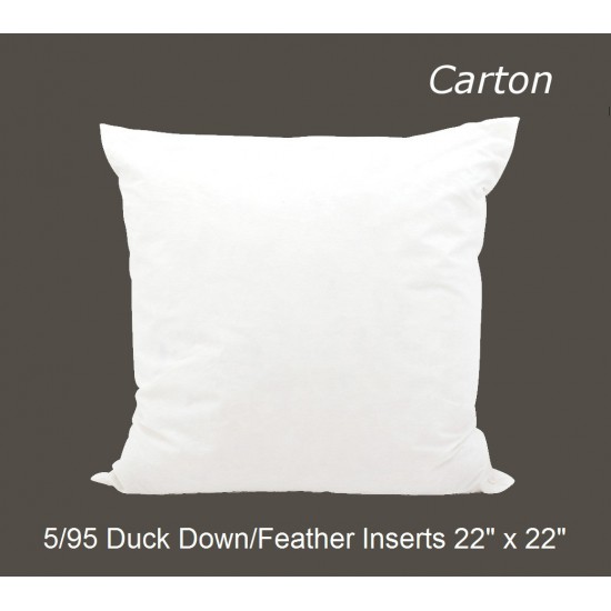 25/75 Duck Down/Feather Inserts 22 (inch) x 22 (inch) - Carton of 10