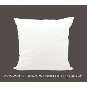 18 x 28 25/75 Down Feather Pillow Form - PillowCubes