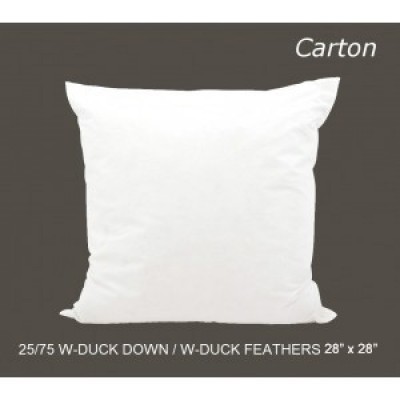 25/75 Duck Down/Feather Inserts 28 (inch) x 28 (inch)- Carton of 10